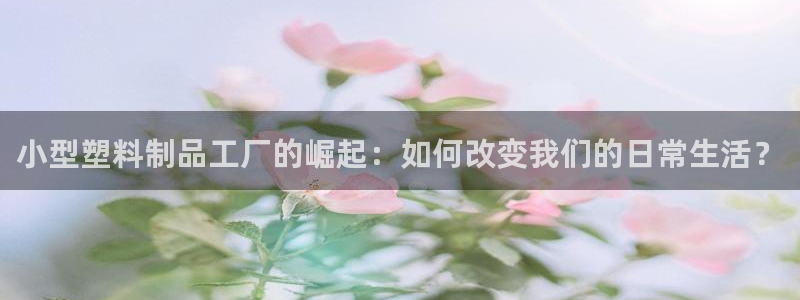 太阳成集团61999：小型塑料制品工厂的崛起：如何改变我们的