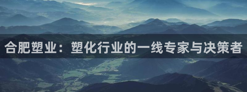 太阳集团电子游戏：合肥塑业：塑化行业的一线专家与决策者