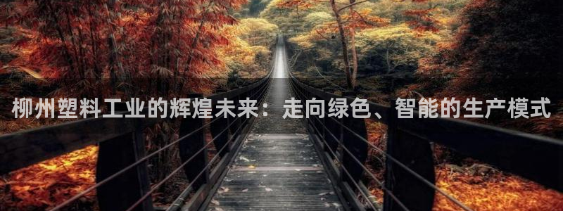 太阳集团电子游戏有限公司：柳州塑料工业的辉煌未来：走向绿色、