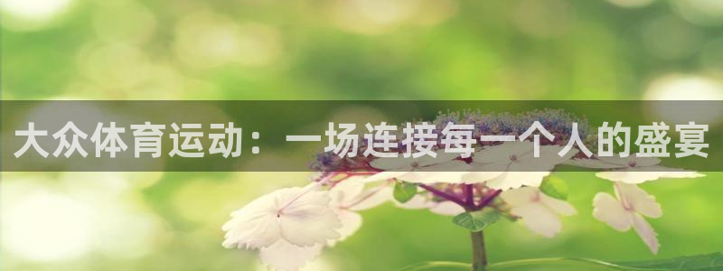 熊猫体育nba：大众体育运动：一场连接每一个人的盛宴