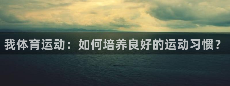 熊猫体育手机版下载：我体育运动：如何培养良好的运动习惯？