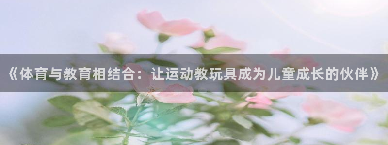 熊猫体育网址：《体育与教育相结合：让运动教玩具成为儿童成长的伙伴》